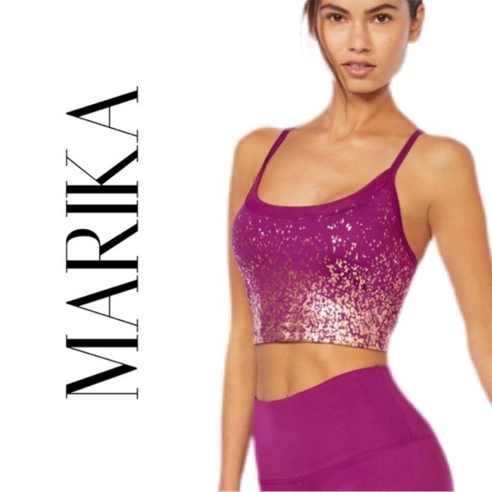 Marika Sparks Phlox Rose Gold Bra Top NWT